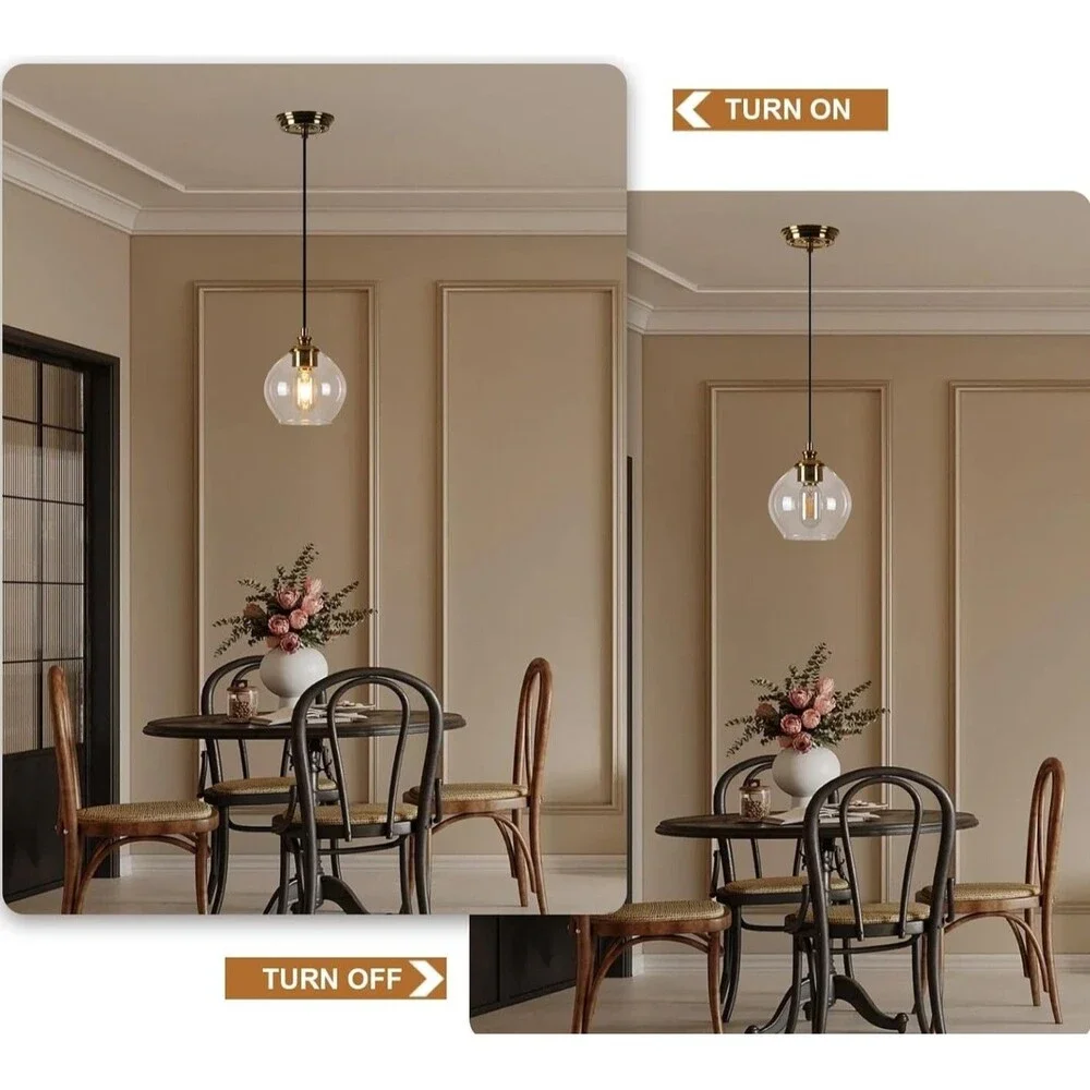 Industrial Pendant Lights for Kitchen Island - Modern Hanging Lighting